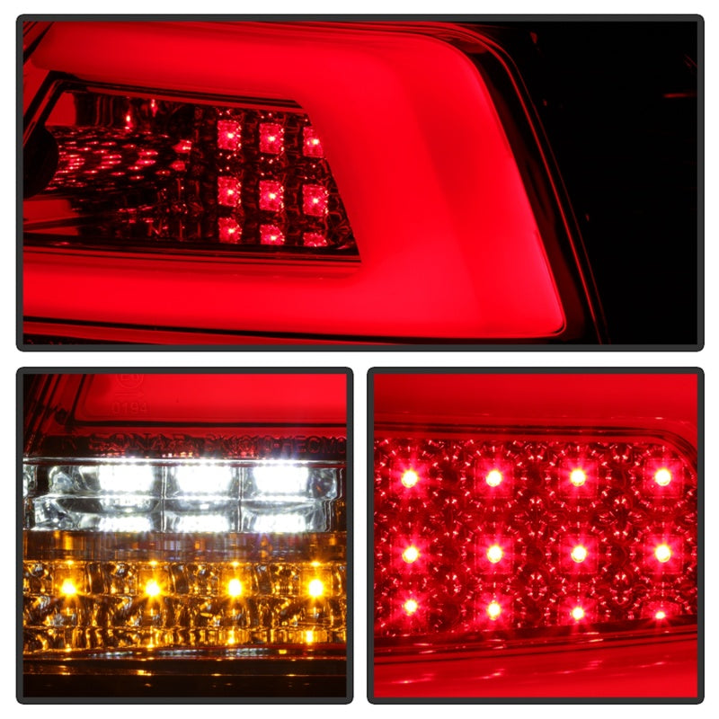 Spyder Pontiac G8 08-09 Version 2 Light Bar LED Tail Lights - Red Clear- ALT-YD-PG808V2-LB-RC SPYDER