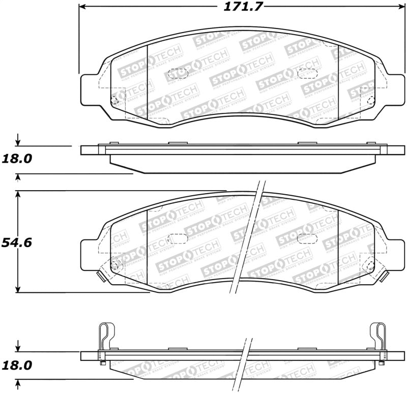 StopTech Premium Ceramic Brake Pads - 308.09620 Stoptech