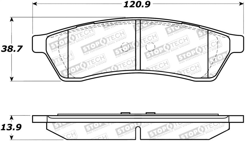 StopTech Premium Ceramic Brake Pads - 308.10300 Stoptech