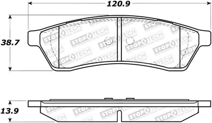 StopTech Premium Ceramic Brake Pads - 308.10300 Stoptech