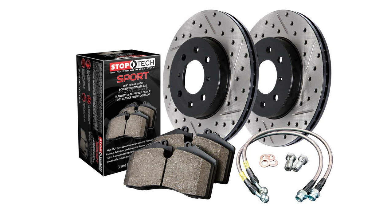 Stoptech Sport Axle Pack, Drilled & Slotted, 4 Wheel Brake Kit