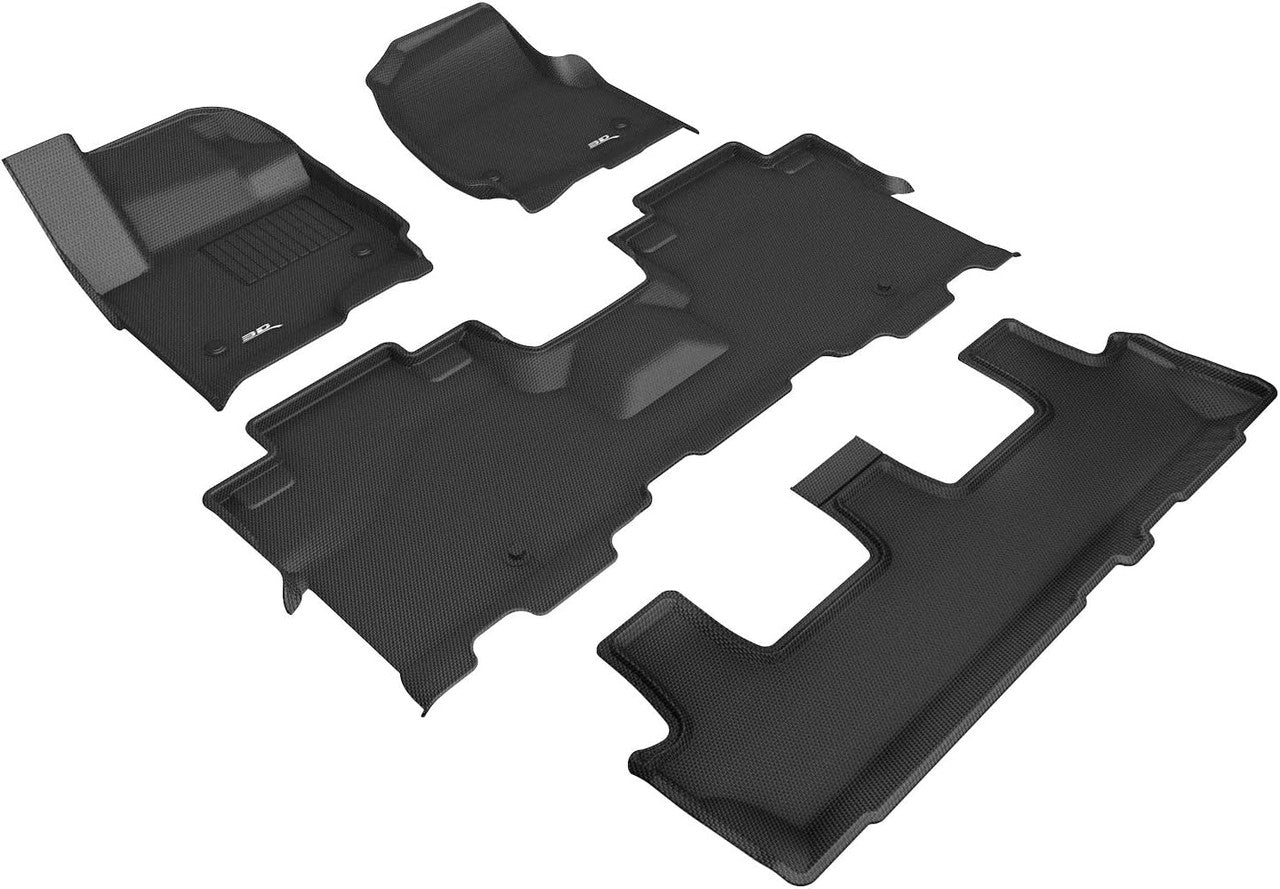 3D MAXpider L1LC01101509 2018-2020 Lincoln Navigator Kagu 1st & 2nd & 3rd Row Floormats - Black