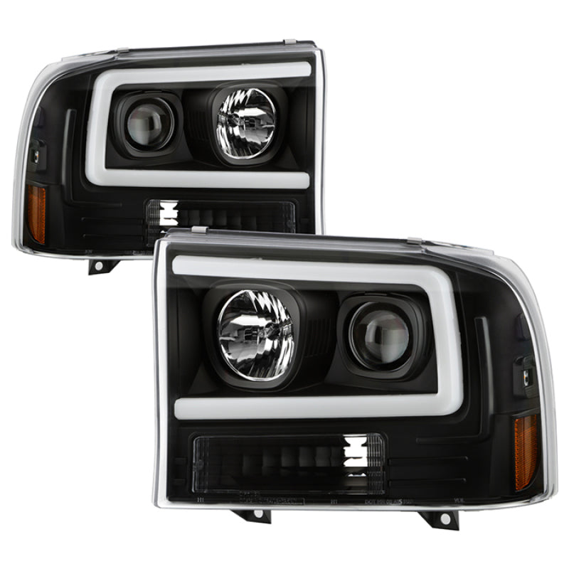 Spyder Ford F-250 99-04/Excursion 00-04 1 Piece LED Headlights - Black PRO-YD-FF25099V2PL-BK SPYDER