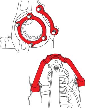 SPC Performance Adjustable Upper Control Arm Shim Kit for Infiniti G35 2003-2007 / Nissan 350Z 2003-2008 - 72123