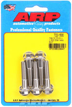 Load image into Gallery viewer, ARP 5/16 in.-24 RH Thread, 1.500 in Hex Head SS 300 Bolts - Set of 5 722-1500