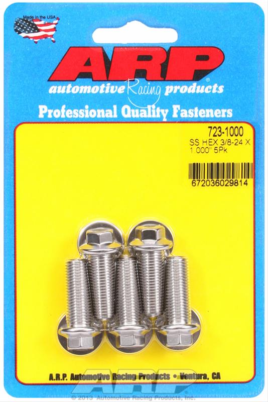 ARP 3/8in -24 x 1.000 SS Hex Bolts (5/pkg)