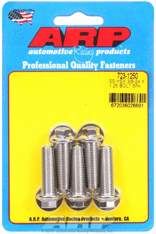 ARP 3/8-24 x 1.250 Hex SS Bolts (5/pkg)
