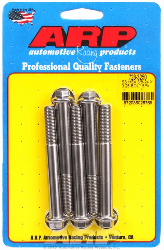 ARP 3/8-24 x 3.250 Hex SS Bolts (5/pkg)