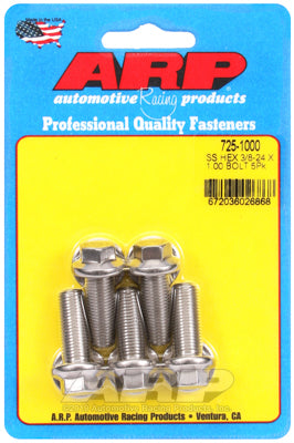 ARP 3/8 in.-24 RH Thread, 1.000 in Hex Head SS 300 Bolts - Set of 5