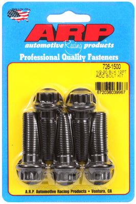 ARP 1/2in -20 x 1.500 12pt Black Oxide Bolts (5/pkg) ARP