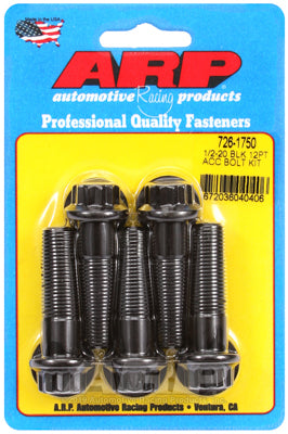 ARP 1/2in -20 x 1.750 12pt Black Oxide Bolts (5/pkg) ARP