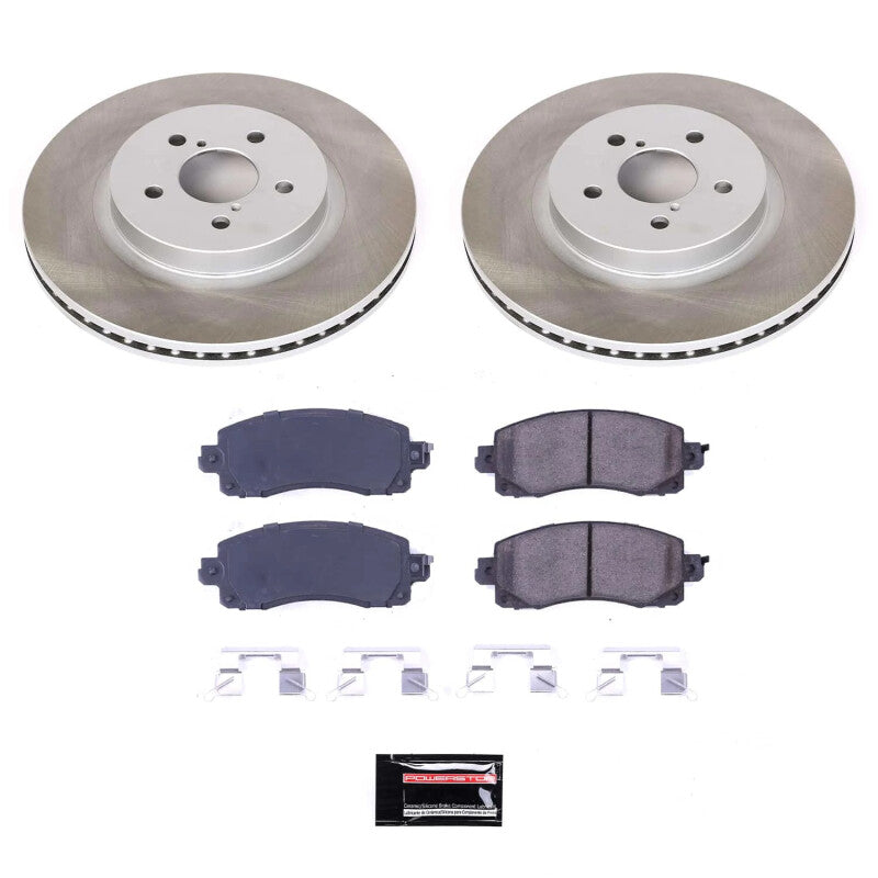 Power Stop 17-22 Subaru Impreza Front Semi-Coated Rotor Kit PowerStop