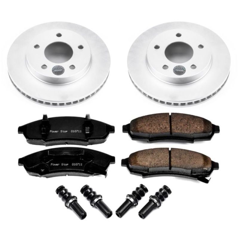 Power Stop 87-94 Oldsmobile Cutlass Cruiser Front Z17 Evolution Geomet Coated Brake Kit PowerStop