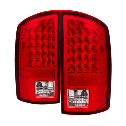 Xtune Dodge Ram 02-06 1500 / Ram 2500/3500 03-06 LED Tail Light Red Clear ALT-JH-DR02-LED-RC SPYDER