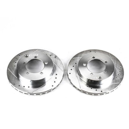 Power Stop 91-93 Dodge Stealth Rear Evolution Drilled & Slotted Rotors - Pair PowerStop