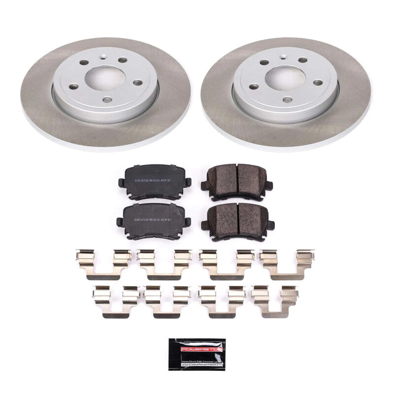 Power Stop 05-09 Audi A4 Quattro Rear Semi-Coated Rotor Kit PowerStop