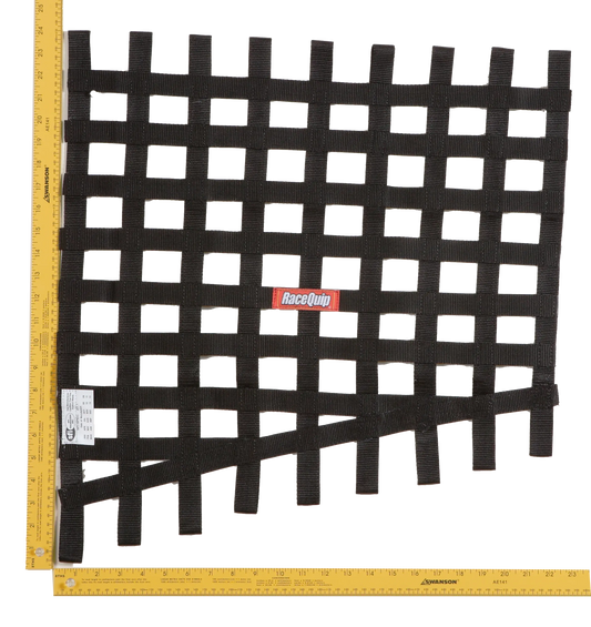RaceQuip Black Drag 24 To 18 X 23 SFI Rib Net Racequip