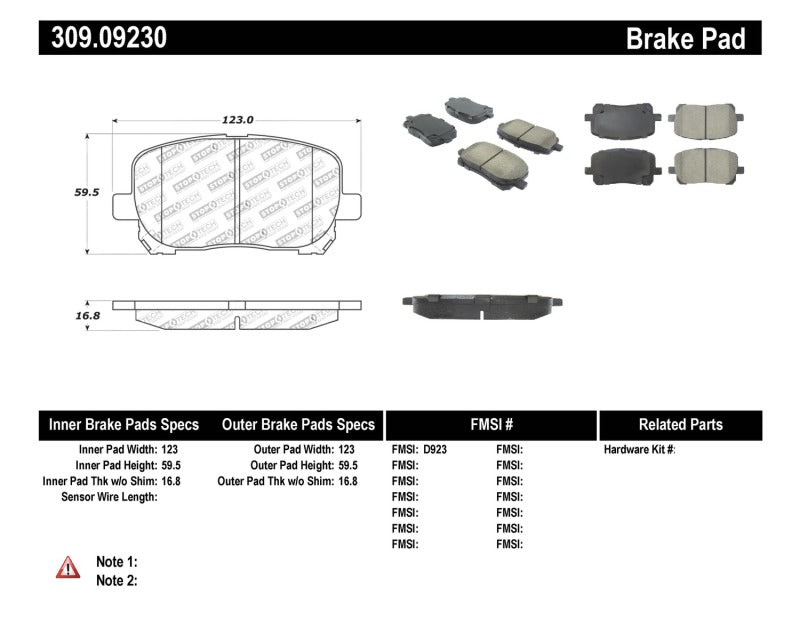 StopTech Performance Brake Pads