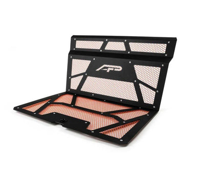 Agency Power AP-RZR-111-FMB-MOR 14-18 Polaris RZR XP 1000 / XP Turbo Vented Engine Cover - Matte Black/Orange Mesh