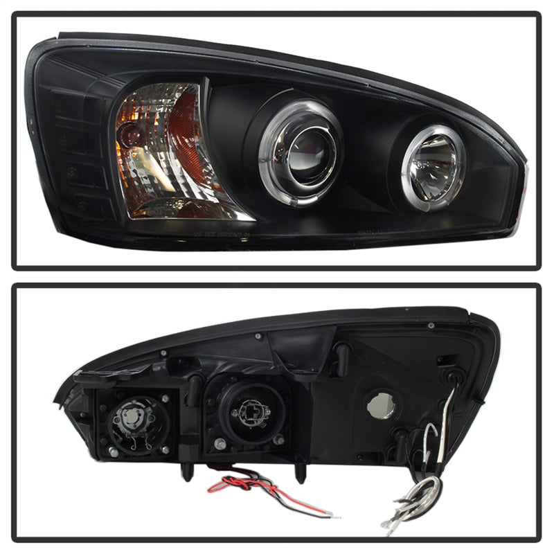 Spyder Chevy Malibu 04-07 Projector Headlights LED Halo LED Black High H1 Low H1 PRO-YD-CM04-HL-BK SPYDER