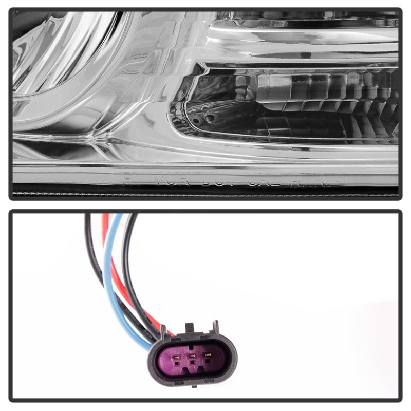 Spyder Dodge Ram 09-12 Projector Headlights Light Bar DRL Chrome PRO-YD-DR09-LBDRL-C SPYDER