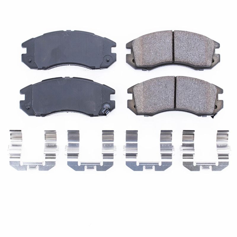 Power Stop 93-96 Subaru Impreza Front Z17 Evolution Ceramic Brake Pads w/Hardware PowerStop