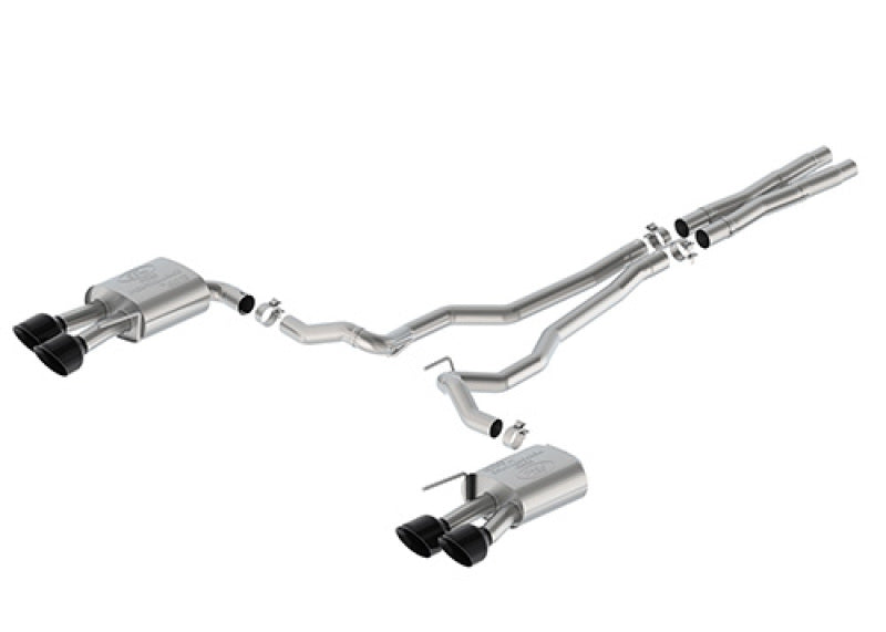 Ford Racing 2024 Mustang 5.0L Extreme Non-Active Cat-Back Exhaust w/Valance - Black Tip Ford Racing