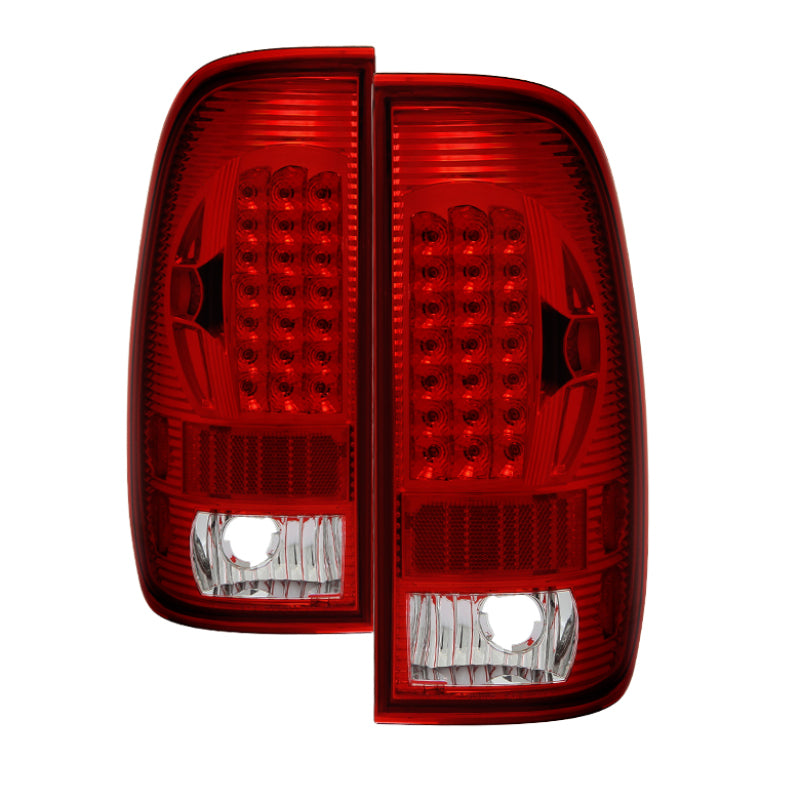 Xtune Ford F150 Styleside 97-03 Super Duty 99-07 LED Tail Lights Red Smoke ALT-ON-FF15097-LED-RC SPYDER