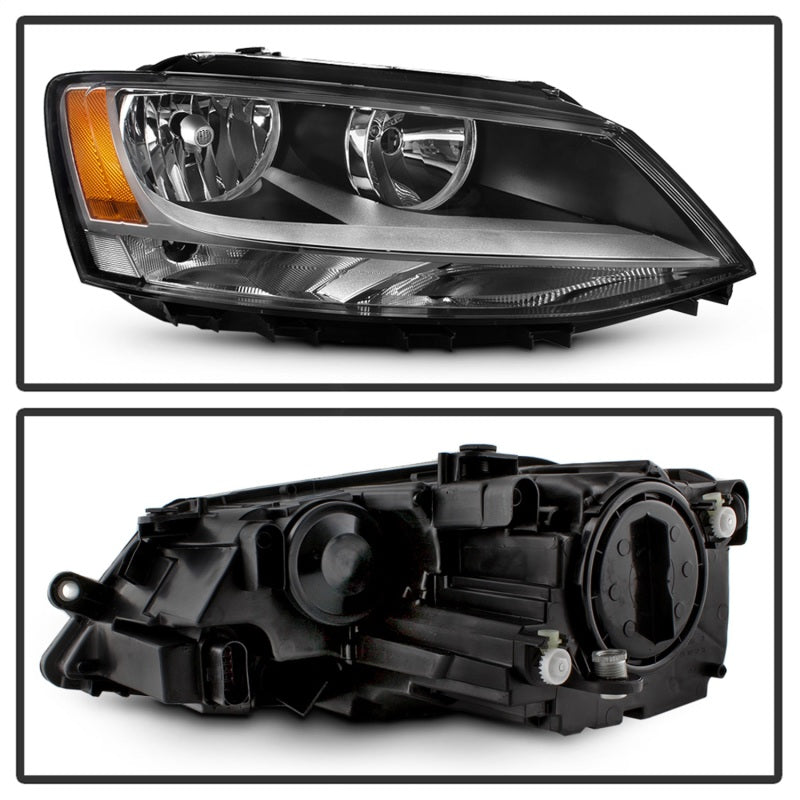 xTune 11-18 Volkswagen Jetta Sedan OEM Style Halogen Headlights - Chrome (HD-JH-VJ11-AM-C) SPYDER