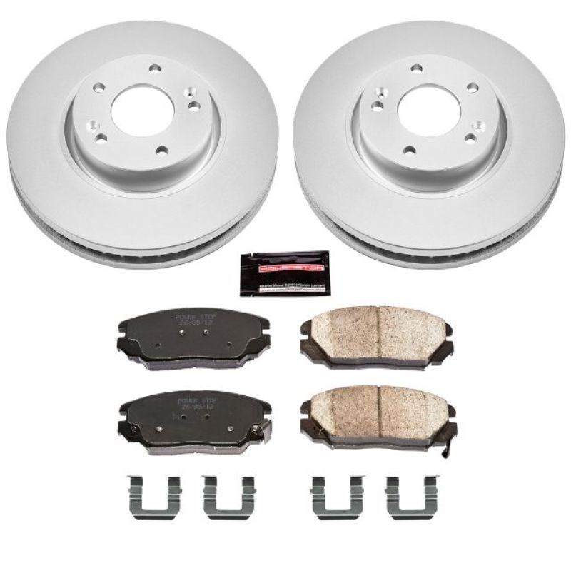 Power Stop 06-10 Hyundai Sonata Front Z17 Evolution Geomet Coated Brake Kit PowerStop