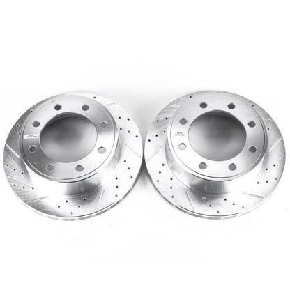 Power Stop 2007 Ford E-150 Rear Evolution Drilled & Slotted Rotors - Pair PowerStop