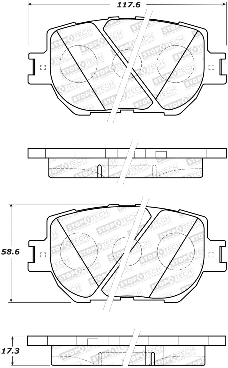 StopTech Street Disc Brake Pads - 305.17330 Stoptech