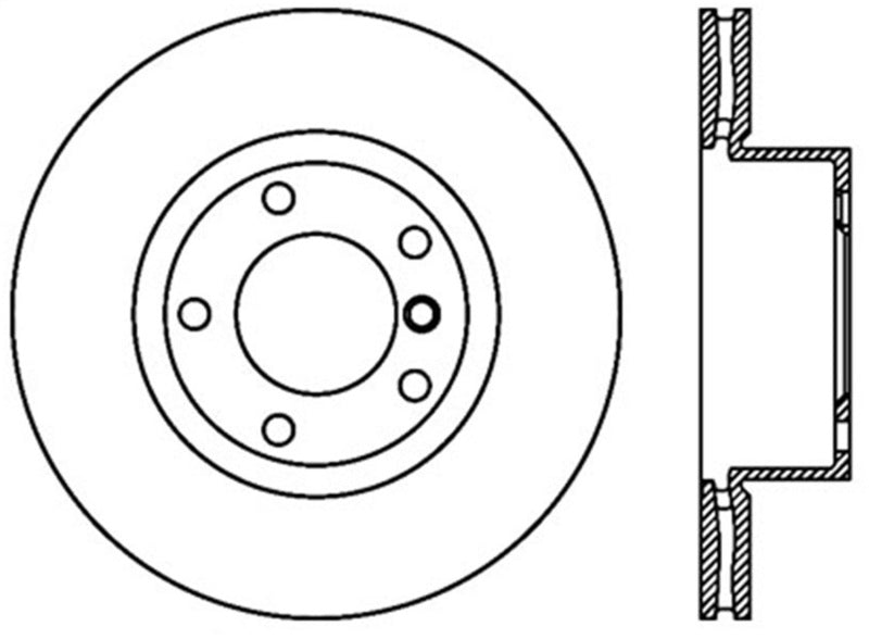 StopTech 08-10 BMW 128i Cross Drilled Right Front Rotor