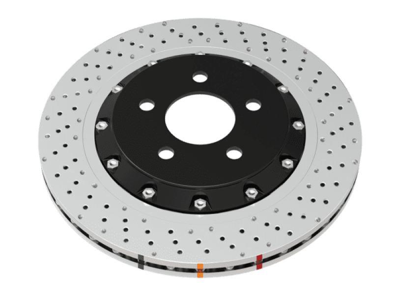 DBA 09-16 Cadillac CTS V Front Left 5000 Series 2-Piece Drilled Rotor w/Black Hat