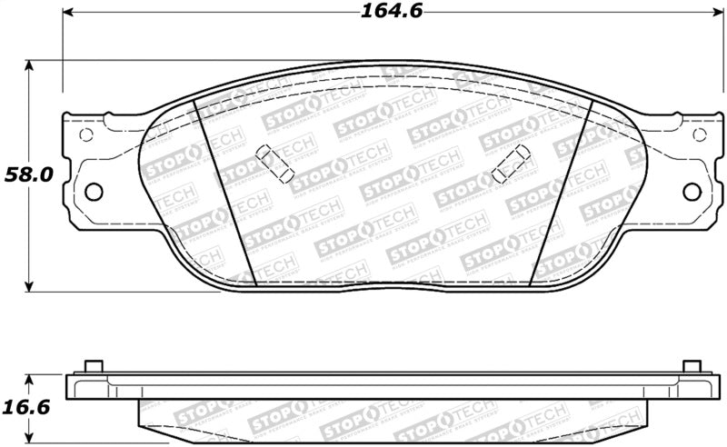 StopTech Premium Ceramic Brake Pads - 308.09330