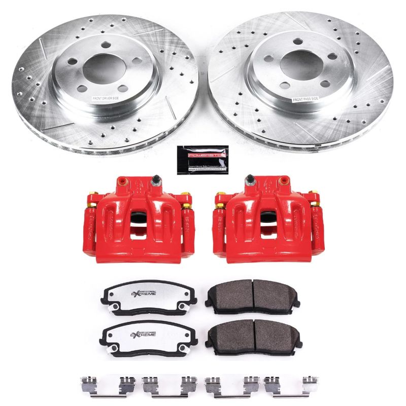 Power Stop 12-19 Chrysler 300 Front Z26 Street Warrior Brake Kit w/Calipers PowerStop