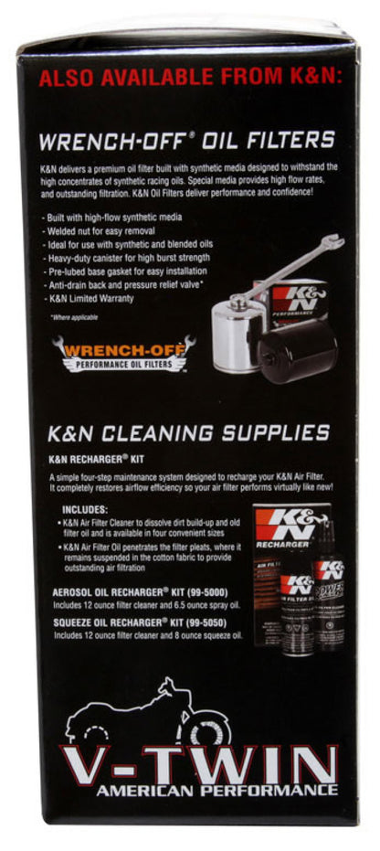K&N Replacement Air Filter 1.625in H for Harley Davidson K&N Engineering