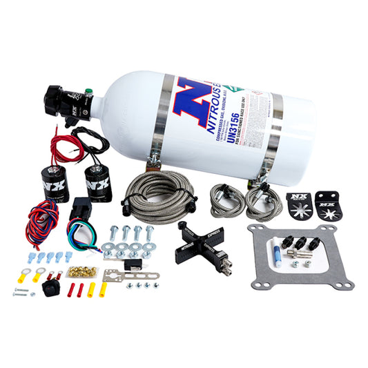 Nitrous Express 4150 Covert Crossbar Plate System, Pro Power 100-500 HP (10 lb Bottle) - 63541-10
