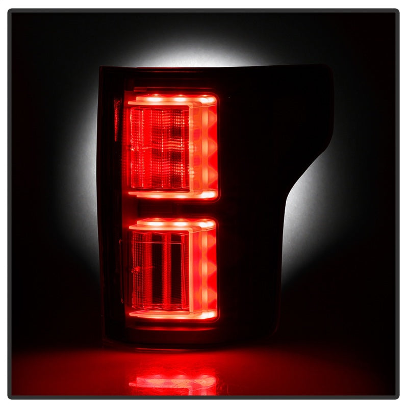 Spyder Ford F150 18-19 - Light Bar LED Tail Lights - All Black ALT-YD-FF15018-LED-BKV2 SPYDER