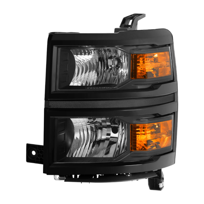 xTune Chevy Silverado 1500 14-15 (Non-HD) Driver Side Headlight Black - OEM Left HD-JH-CS14-OEBK-L SPYDER