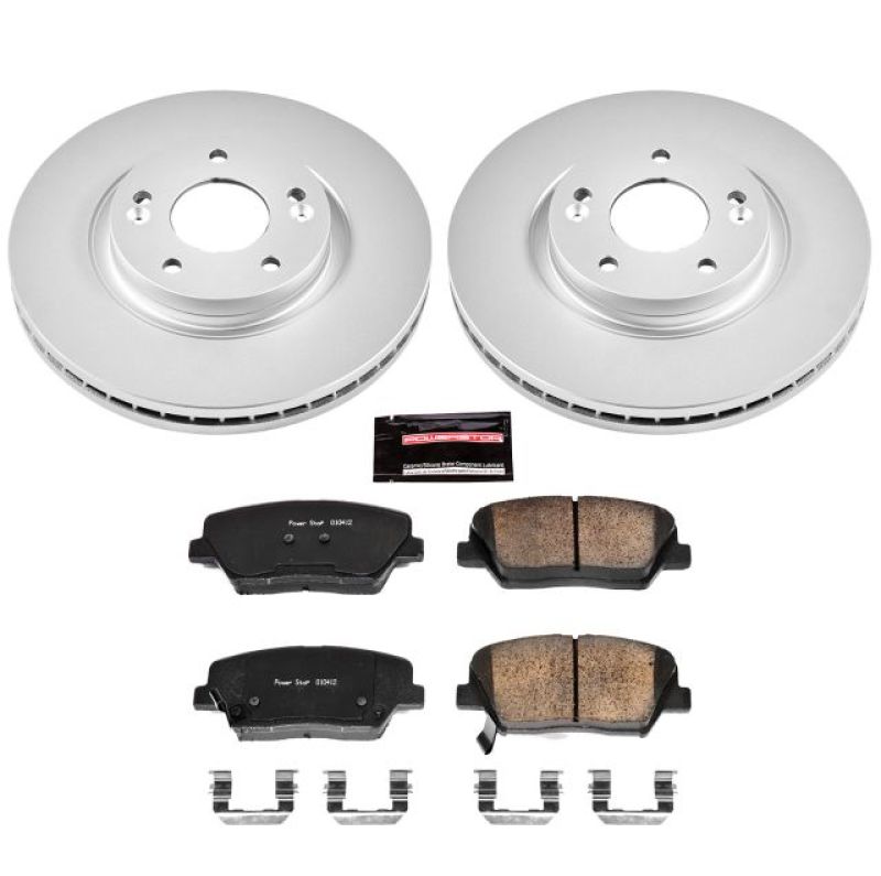 Power Stop 10-12 Hyundai Santa Fe Front Z17 Evolution Geomet Coated Brake Kit PowerStop
