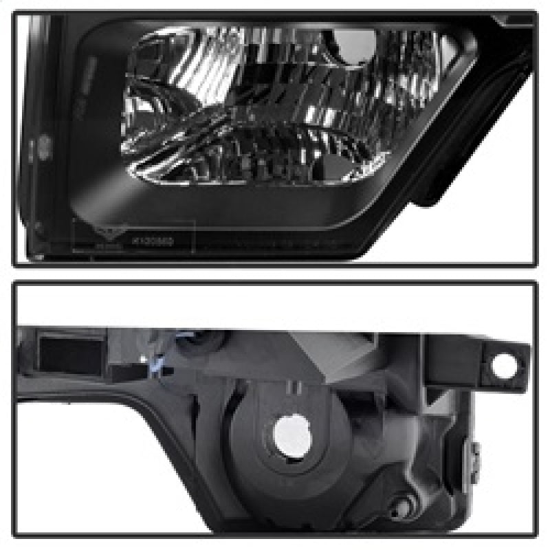 Xtune Ford F150 09-14 Projector Headlights Halogen Model Only LED Halo Black PRO-JH-FF15009-CFB-BK SPYDER