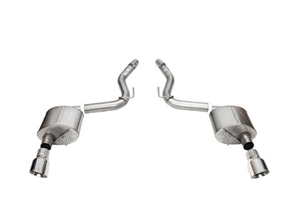 Corsa 2024 Ford Mustang Sport Axle-Back Dual Rear Exit with 4.5in Polished Pro-Series Tips CORSA Performance