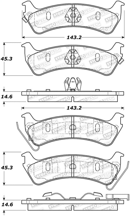 StopTech Street Disc Brake Pads - 305.06660 Stoptech