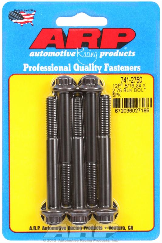 ARP 5/16in - 24 x 2.750in 12pt Black Oxide Bolts (5/pkg)