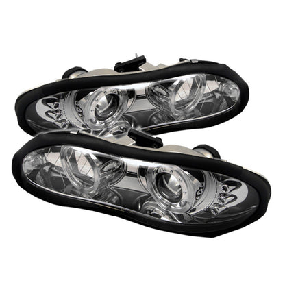 Spyder Chevy Camaro 98-02 Projector Headlights LED Halo LED Chrm - Low H1 PRO-YD-CCAM98-HL-C SPYDER