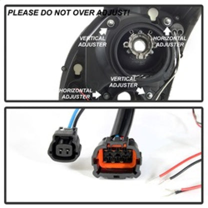 Spyder Infiniti G35 03-07 2DR Projector Halogen - LED Halo DRL Blk High H4 PRO-YD-IG35032D-DRL-BK SPYDER