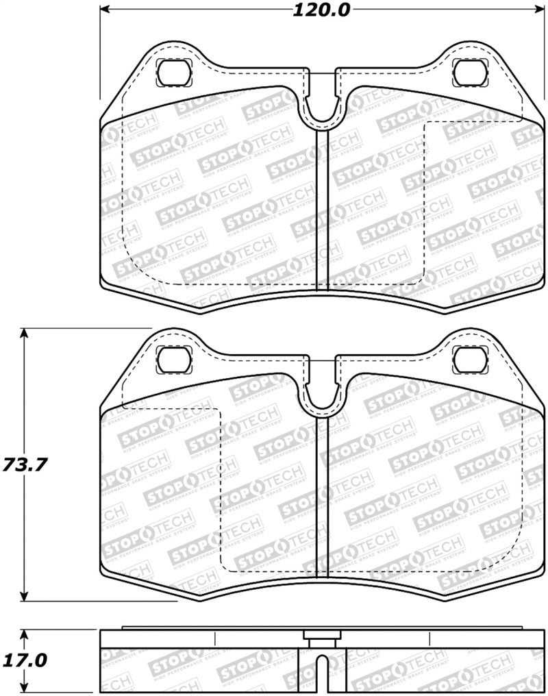 StopTech Premium Ceramic Brake Pads - 308.06390