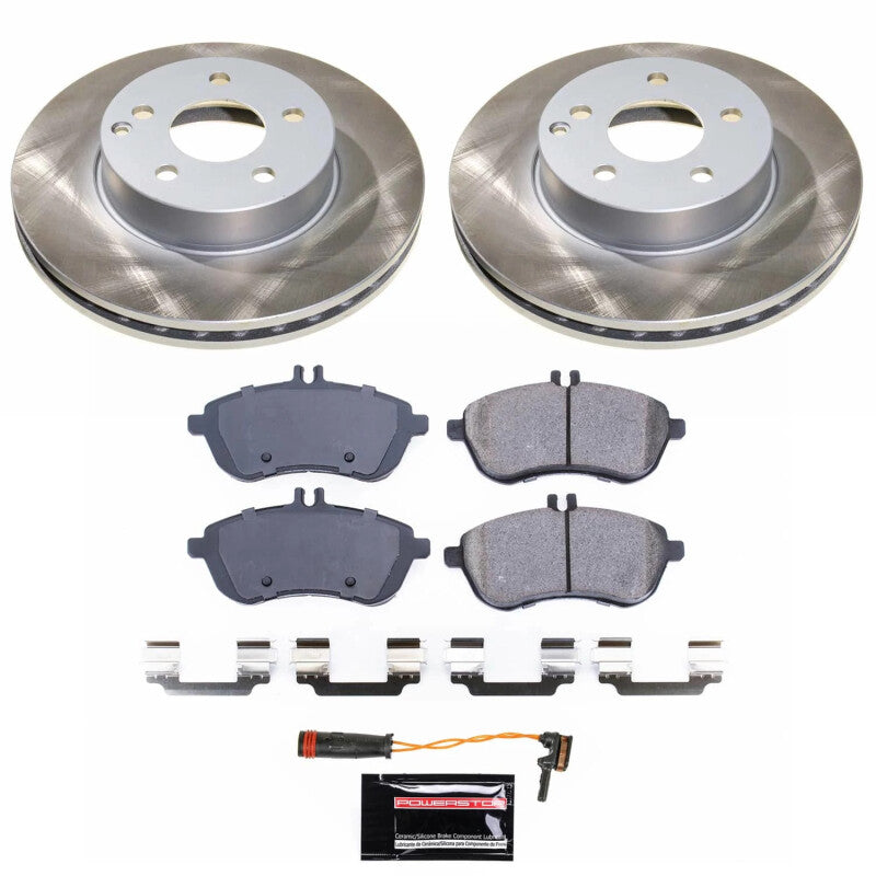 Power Stop 12-15 Mercedes-Benz SLK250 Front Semi-Coated Rotor Kit PowerStop