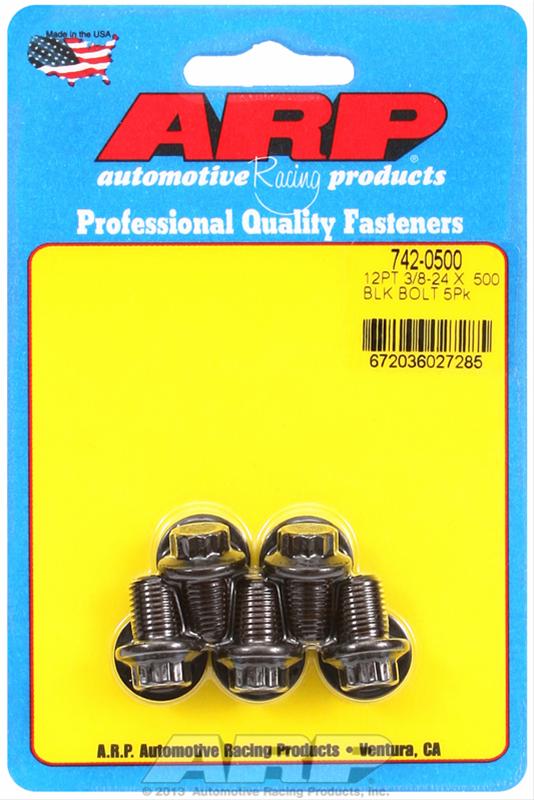 ARP 3/8in-24 x .500 UHL 12pt Black Oxide Bolts (5/pkg)